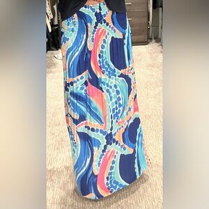 Lilly Pulitzer Silk Maxi Drop-waist skirt
